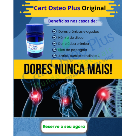 Cart Osteo Plus Original 15 Cápsulas 500mg - FRETE GRÁTIS