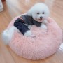 Cama para Cão e Gato de Pelúcia Macia Redonda a Melhor Caminha Confortável para Pets